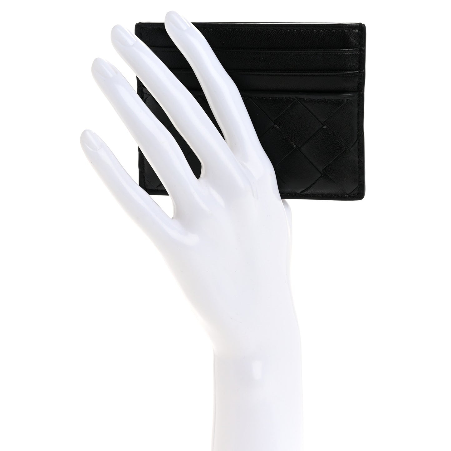 Nappa Intrecciato Card Holder Black