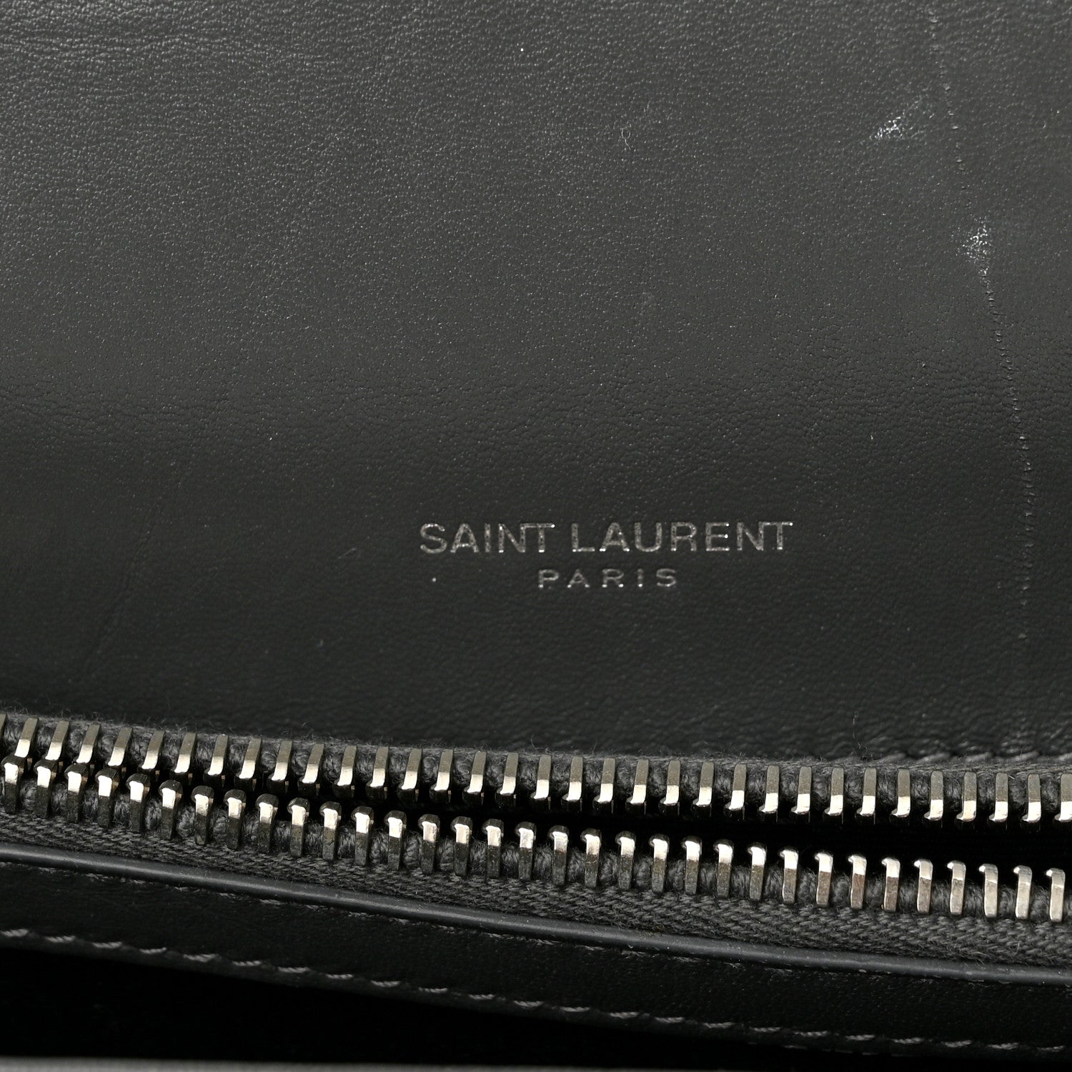 Saint Laurent Sheepskin Matelasse Chevron Monogram Medium College Bag Light Coal 6 of 13