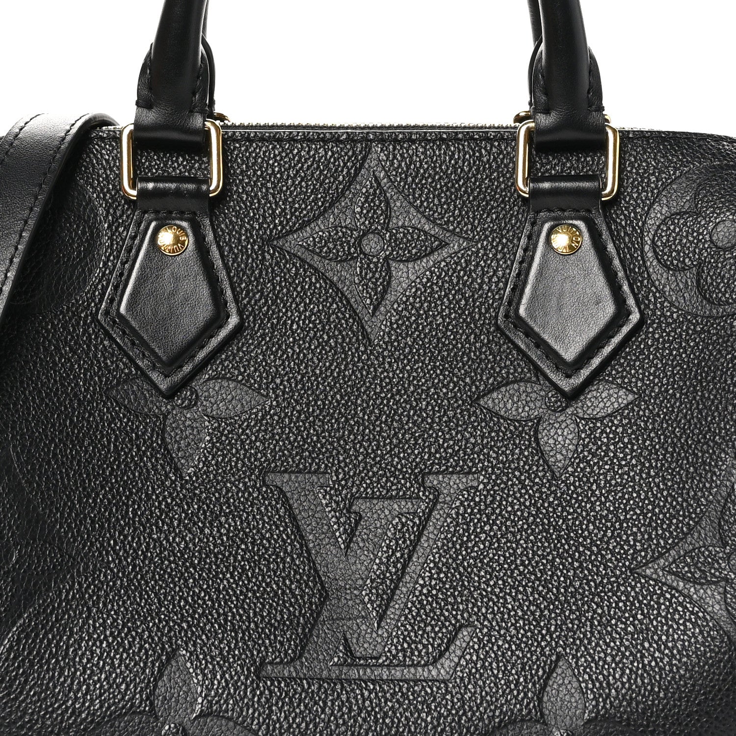 Louis Vuitton Empreinte Monogram Giant Speedy Bandouliere 25 Black 7 of 9