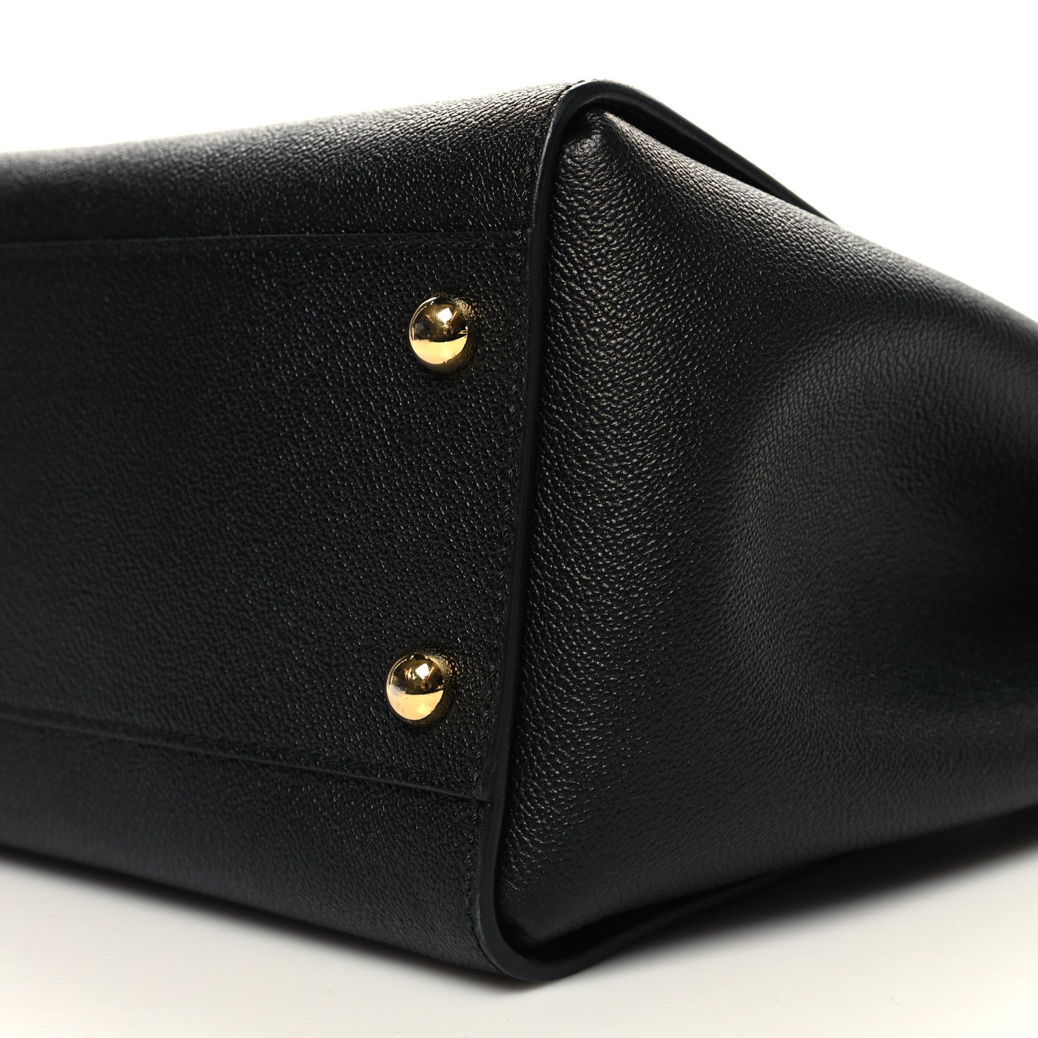 Burberry Soft Grain Calfskin Medium Buckle Tote Black 9 of 9