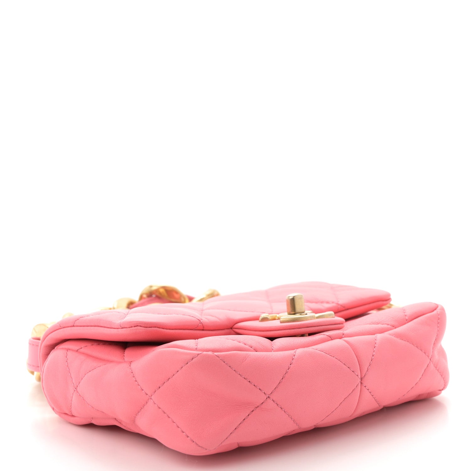 Chanel Lambskin Quilted Mini Funky Town Flap Pink 4 of 10