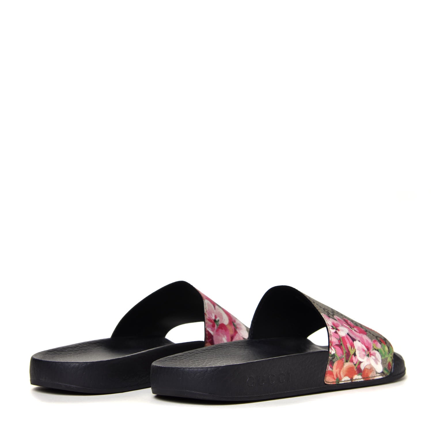 Gucci GG Supreme Monogram Blooms Slide Sandals 38 Beige Multicolor 6 of 12