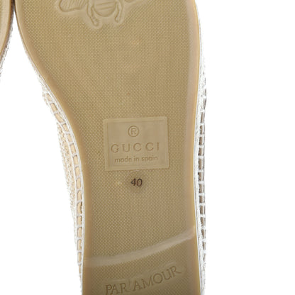 Gucci Straw Elaphe Matelasse GG Marmont Espadrilles 40 Natural Cream Brown 6 of 10