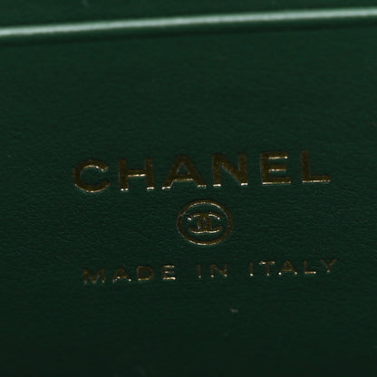 Chanel Caviar Quilted Top Handle Slim Vanity With Chain Dark Green 6 of 11