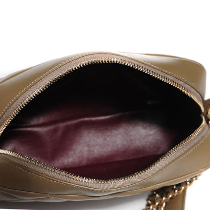 Chanel Lambskin Diamond CC Small Camera Case Khaki Clair 6 of 9