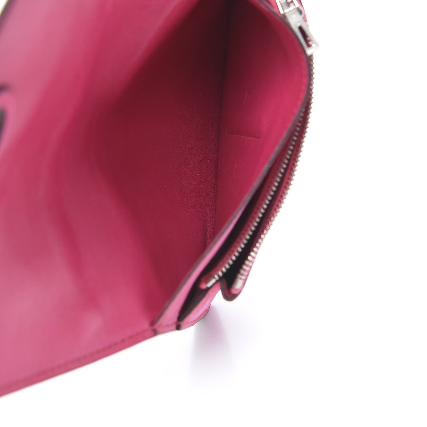 Hermes Taurillon Gaucho Dogon Compact Wallet Fuchsia 6 of 11