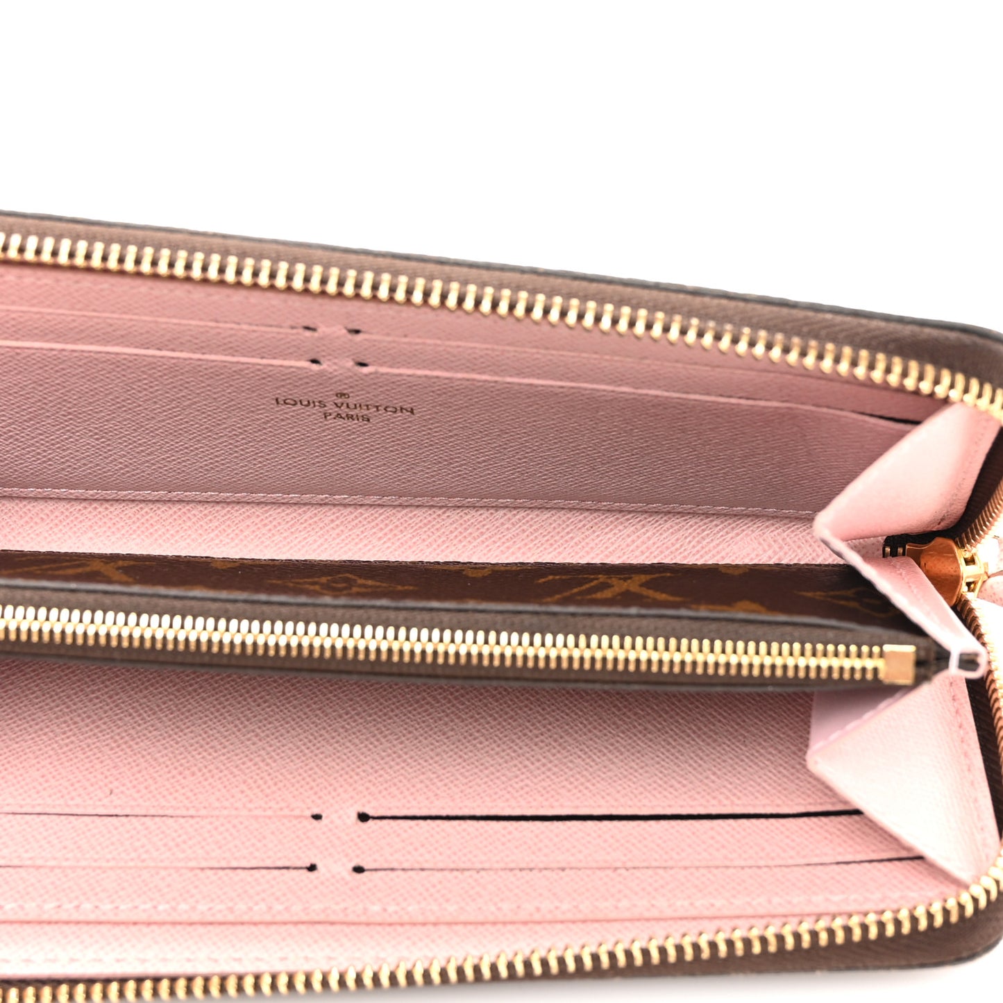Monogram Clemence Wallet Rose Ballerine