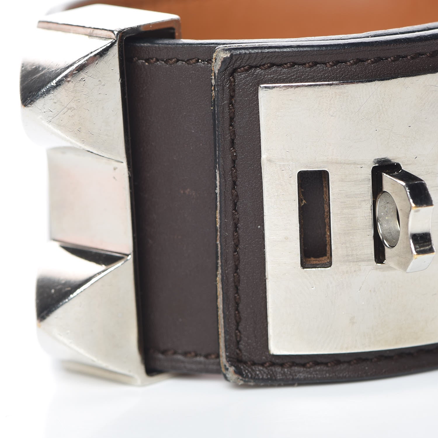 Hermes Box Collier De Chien CDC Bracelet Chocolate 7 of 9