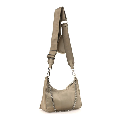 Prada Re-Nylon Saffiano Re-Edition 2005 Shoulder Bag Deserto 3 of 15