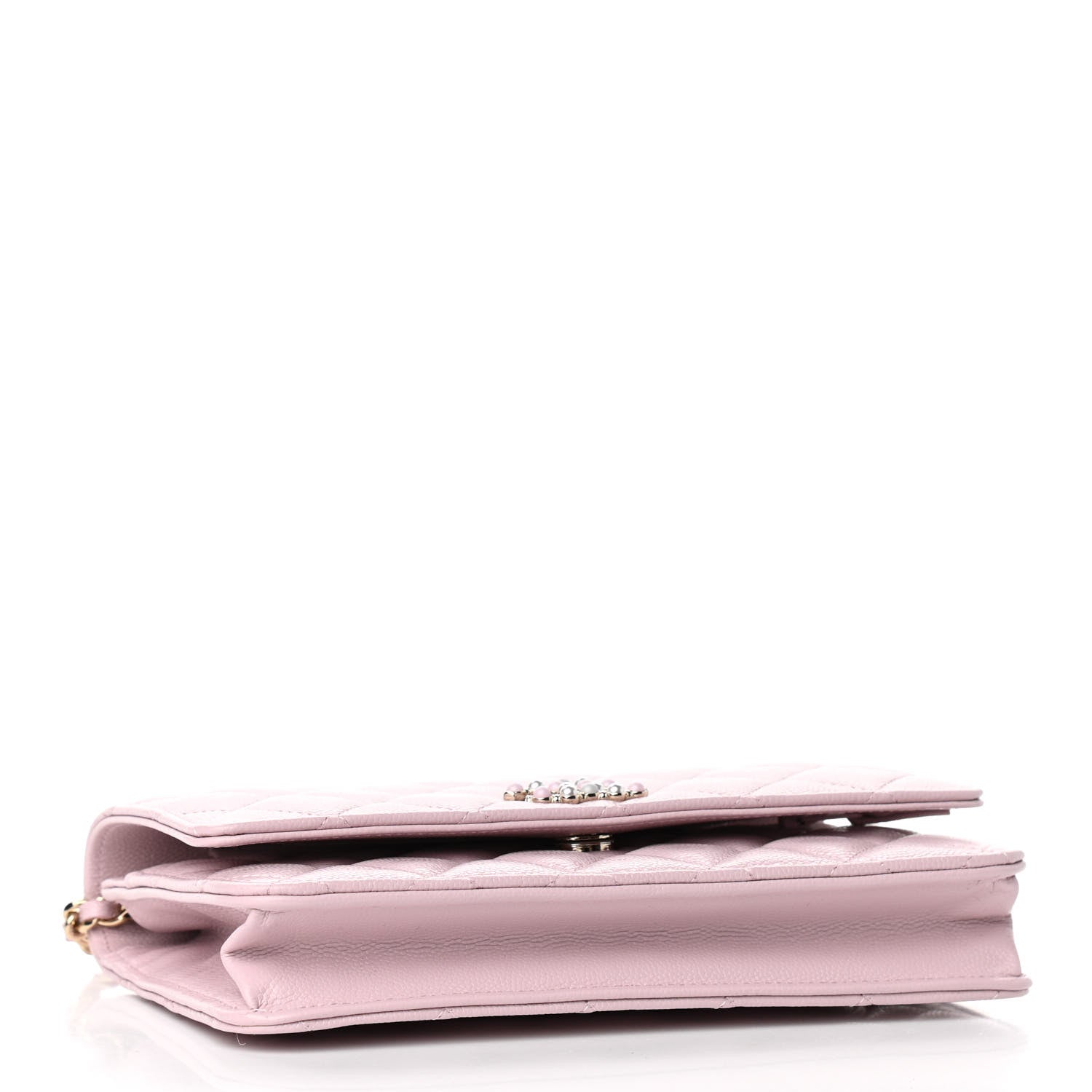 Chanel Caviar Quilted Coco Candy Wallet On Chain WOC Light Pink 4 of 11
