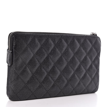 Chanel Caviar Quilted Small Zipped Pouch Black 3 of 8
