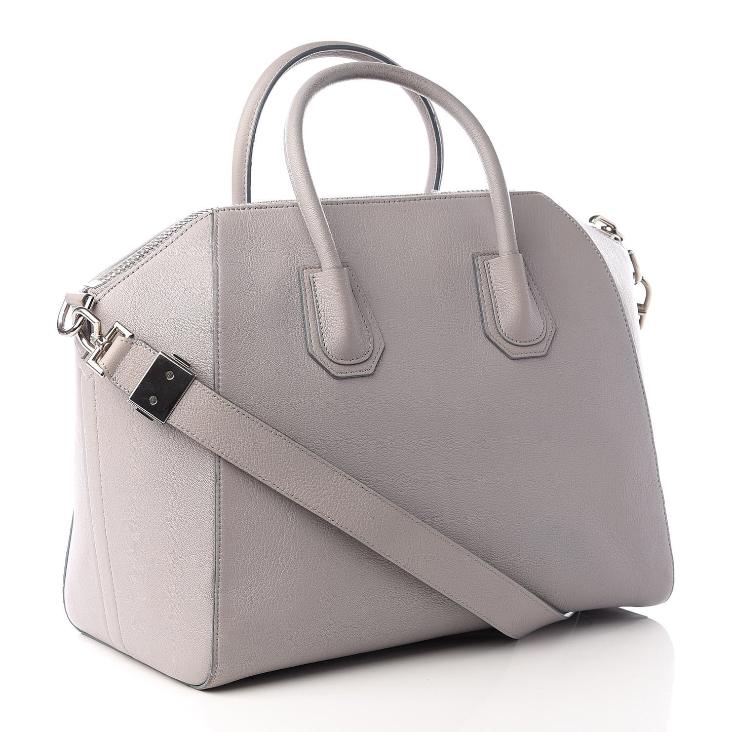 Sugar Goatskin Medium Antigona Pearl Grey