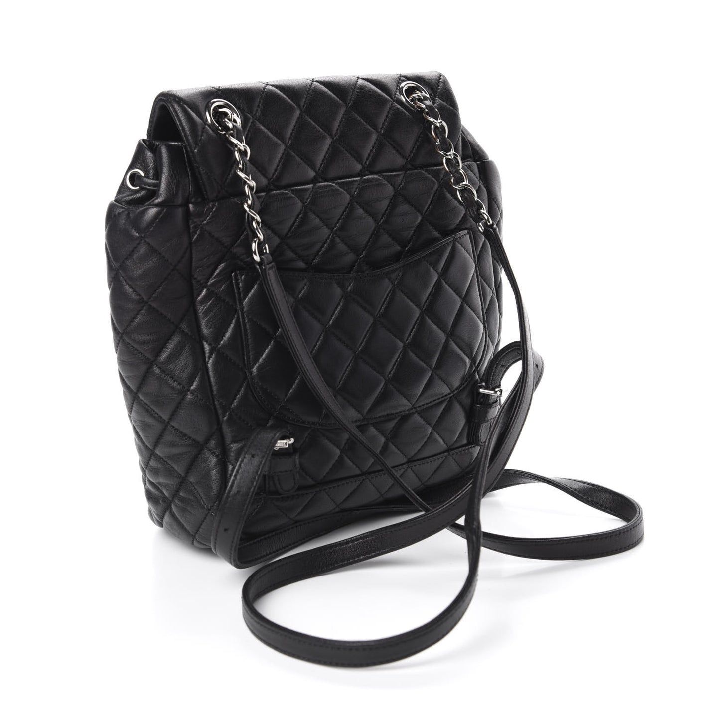 Lambskin Quilted Small Urban Spirit Backpack Black