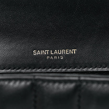Saint Laurent Lambskin Matelasse Monogram Small Vicky Chain Bag Black 8 of 17