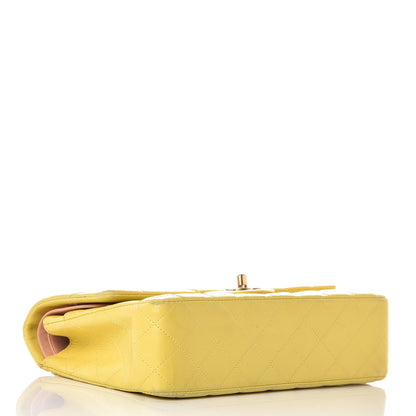 Chanel Lambskin Quilted Medium Double Flap Yellow 4 of 20