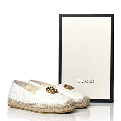 Gucci Nappa Matelasse GG Marmont Espadrilles 35 Great White 9 of 9