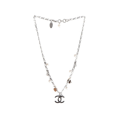 Chanel CC Lucky Charms Necklace Silver 3 of 6