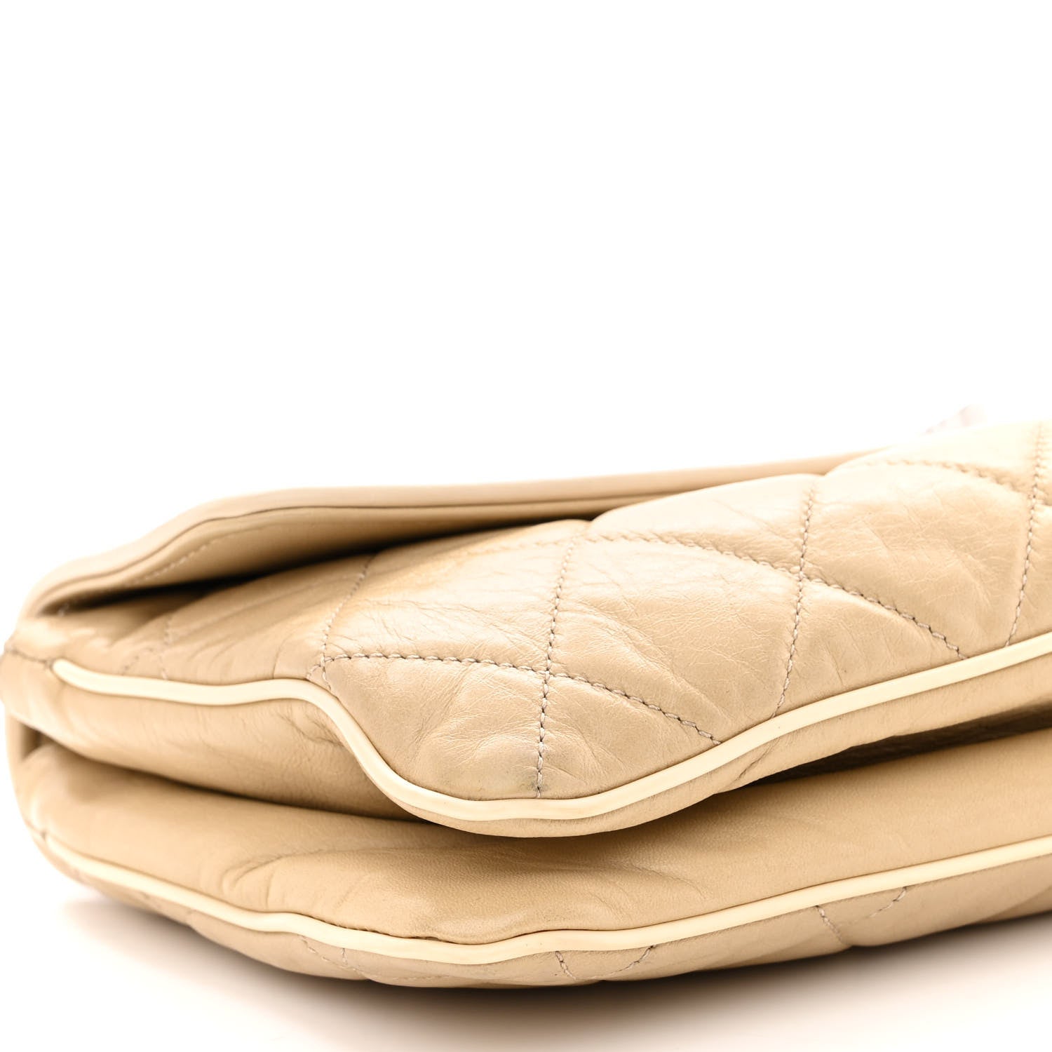 Chanel Lambskin East West Mademoiselle Flap Beige 9 of 10