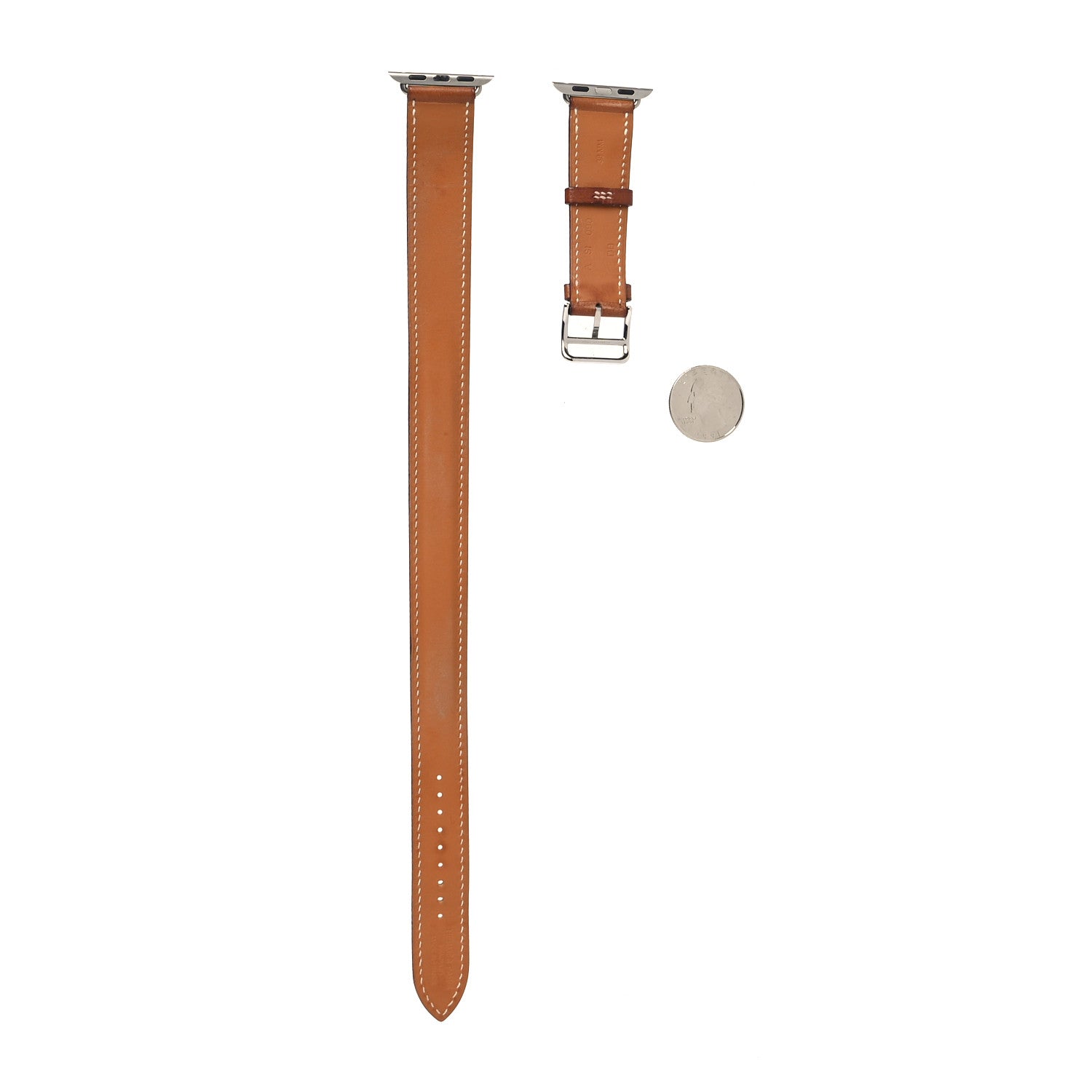Hermes Barenia 38mm Apple Watch Double Tour Band Fauve 2 of 9