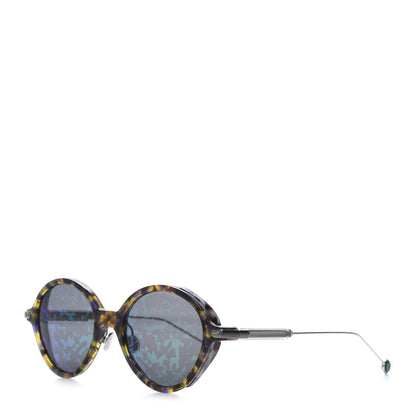 Christian Dior Acetate Leaf Print Umbrage Round Sunglasses Green Foliage 1 of 9