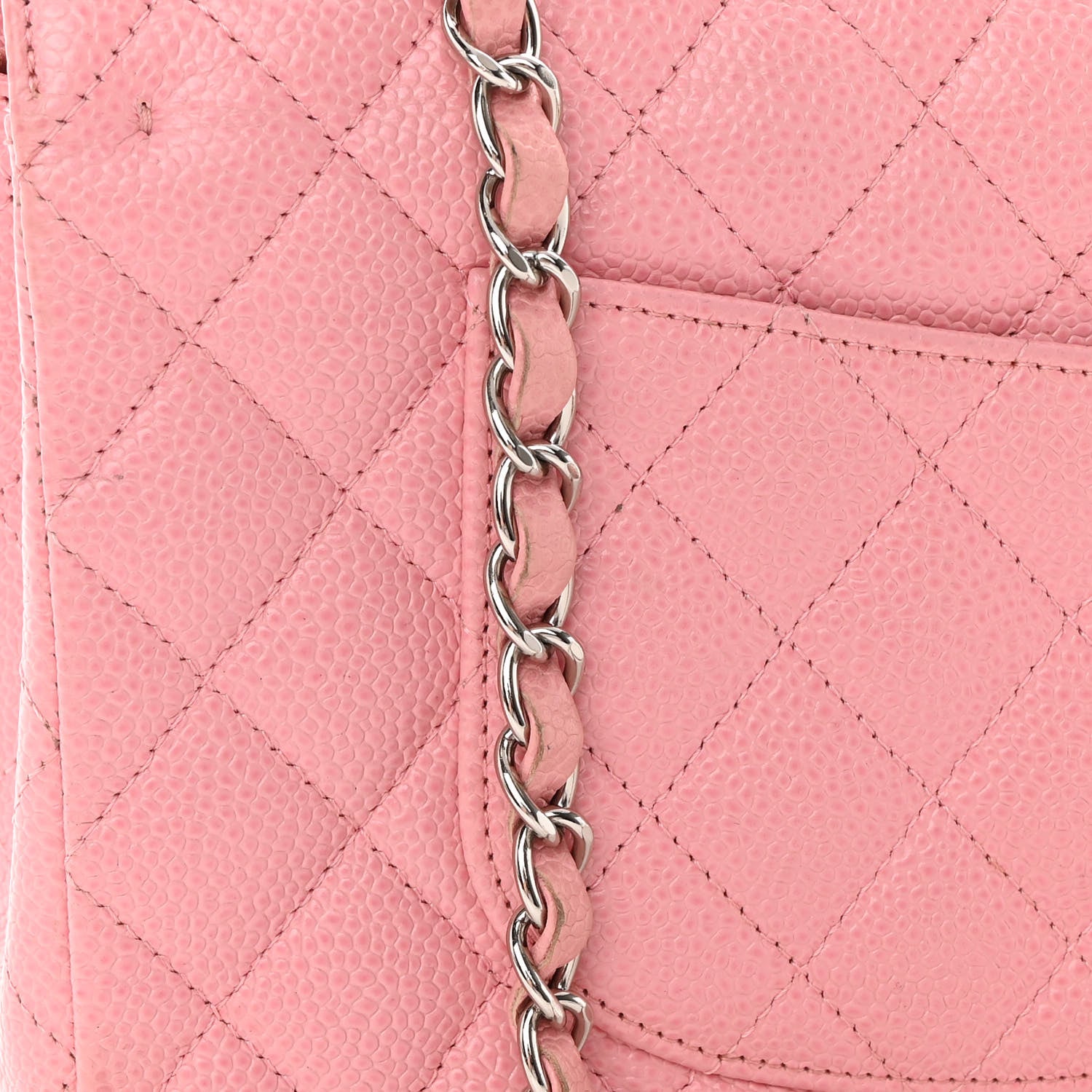 Chanel Caviar Quilted Medium Double Flap Light Pink 14 of 15