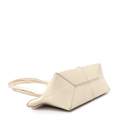 Loewe Shiny Calfskin Mini Cropped Puzzle Fold Tote White 4 of 11