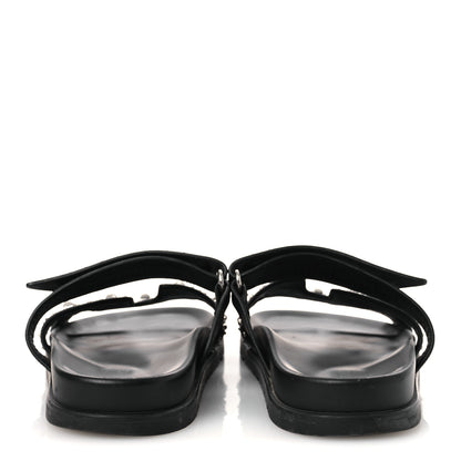 Hermes Calfskin Medor Studded Womens Chypre Sandals 38.5 Black 6 of 13