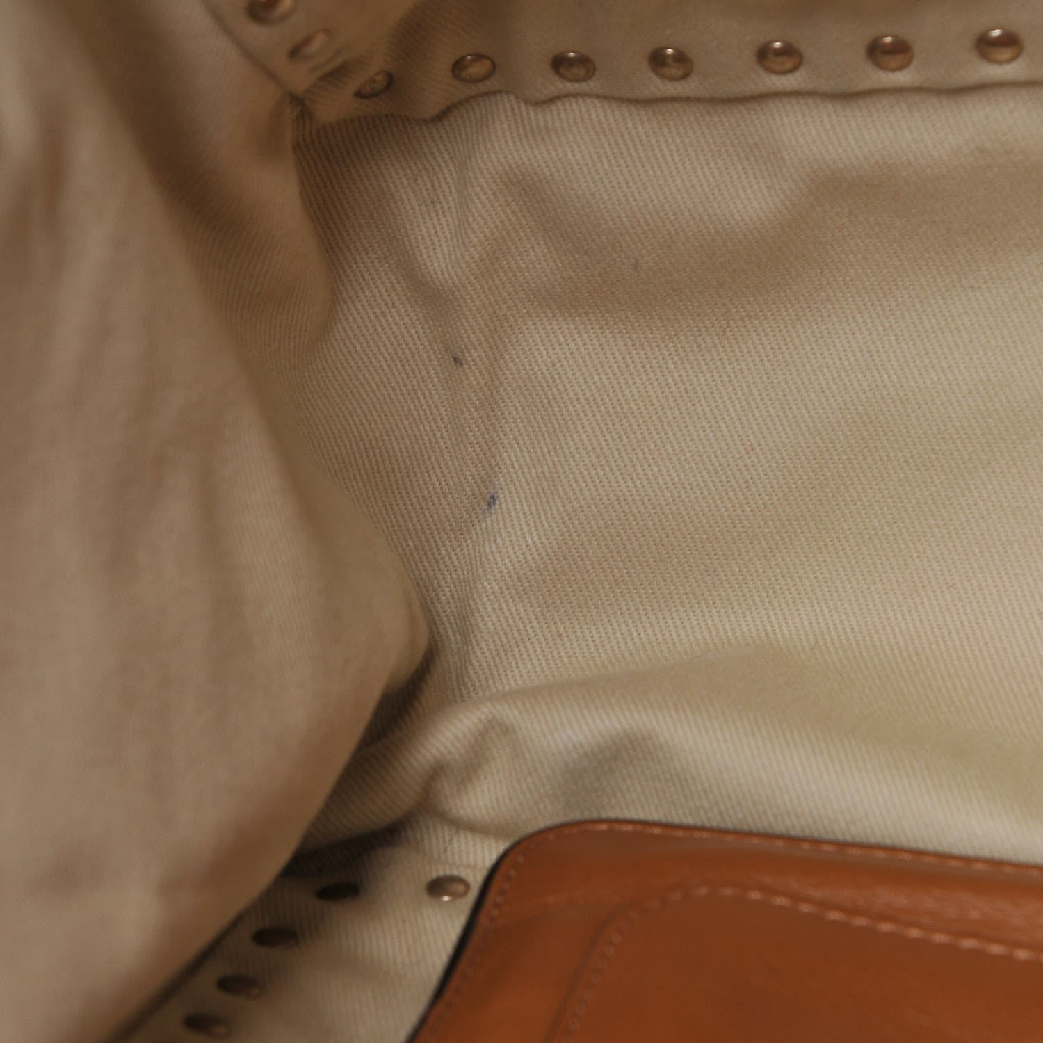 Valentino Garavani Vitello Medium Rockstud Tote Tan 8 of 9