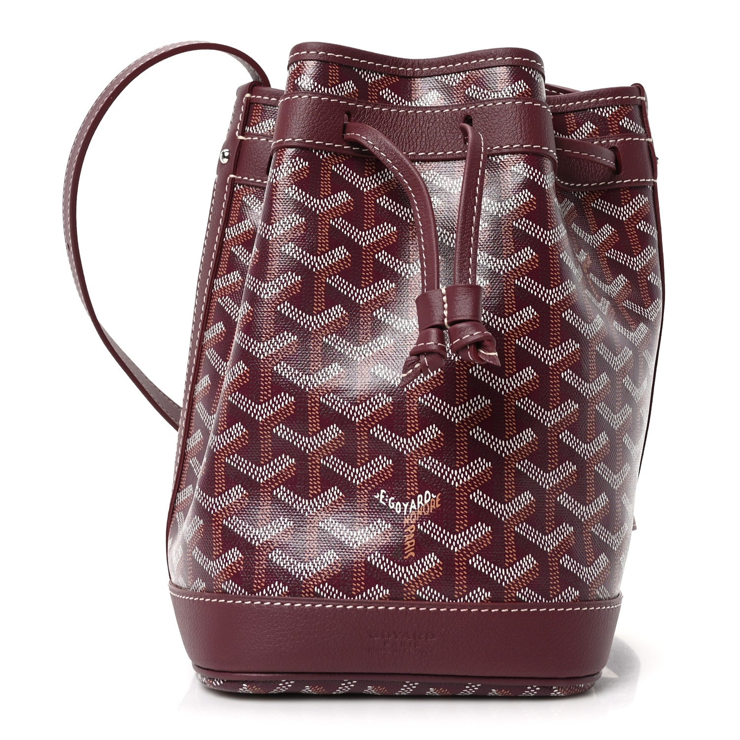 Goyard Goyardine Petit Flot Bucket Bag PM Burgundy 1 of 9
