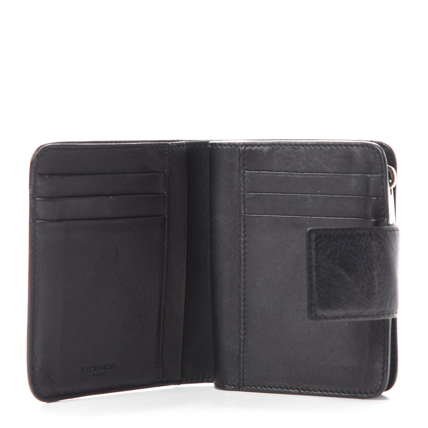 Sugar Goatskin Compact Wallet Black