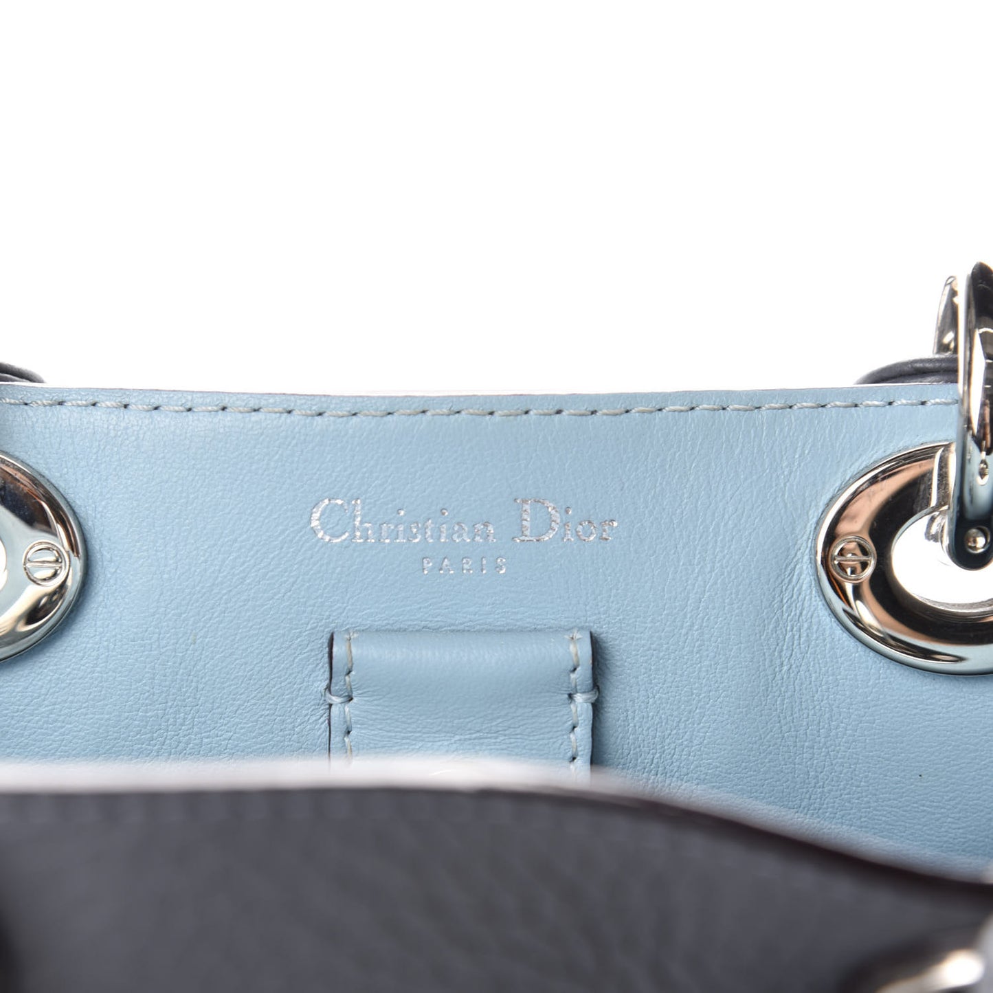 Bullcalf Mini Diorissimo Tote Grey Blue