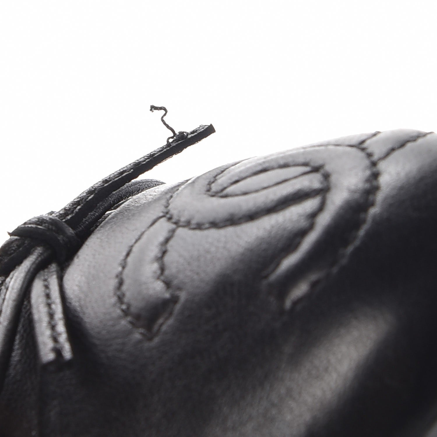 Chanel Lambskin CC Elastic Cap Toe Ballerina Flats 38 Black 8 of 12