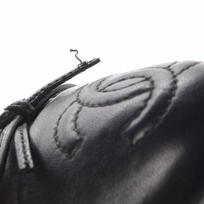 Chanel Lambskin CC Elastic Cap Toe Ballerina Flats 38 Black 8 of 12