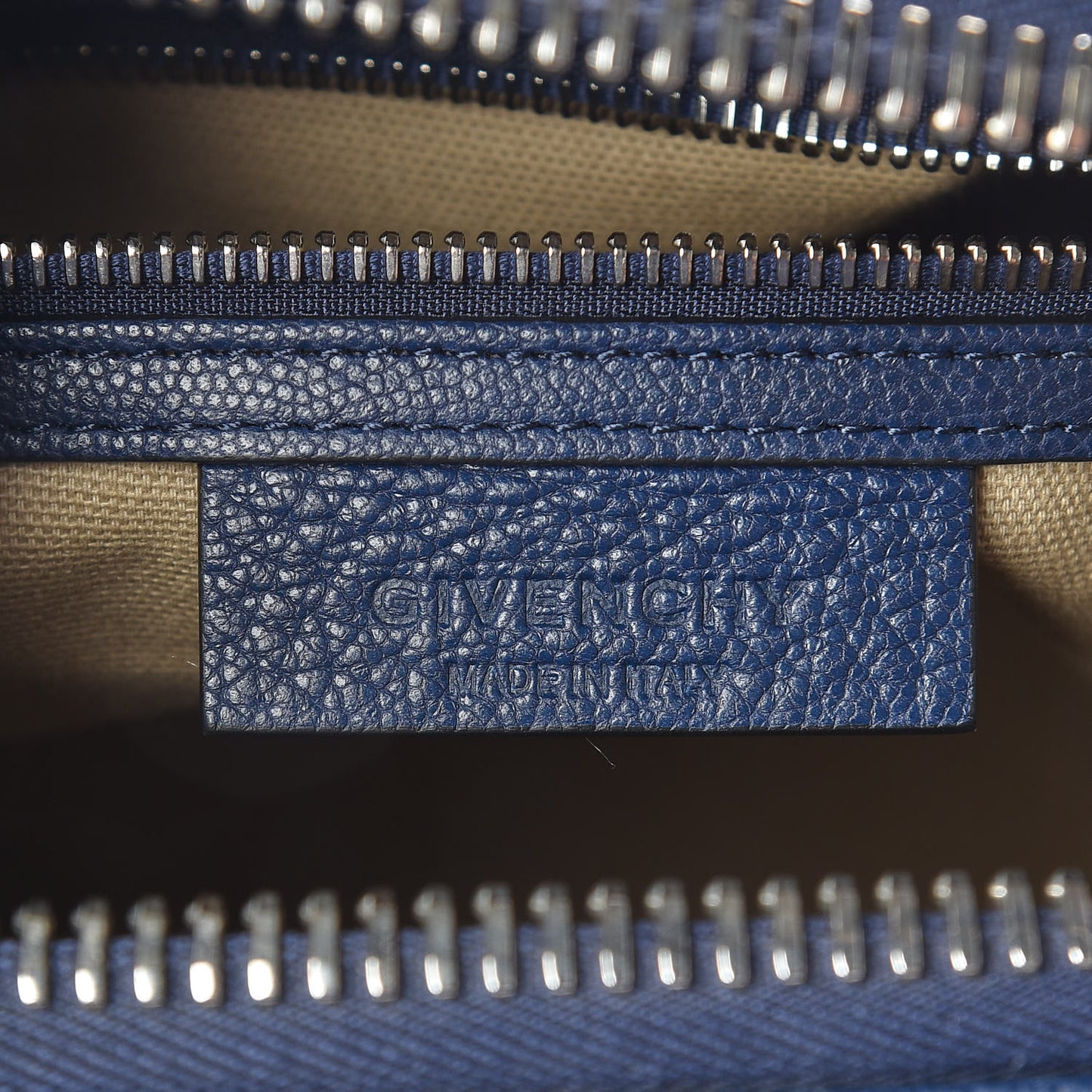 Grained Calfskin Small Antigona Night Blue