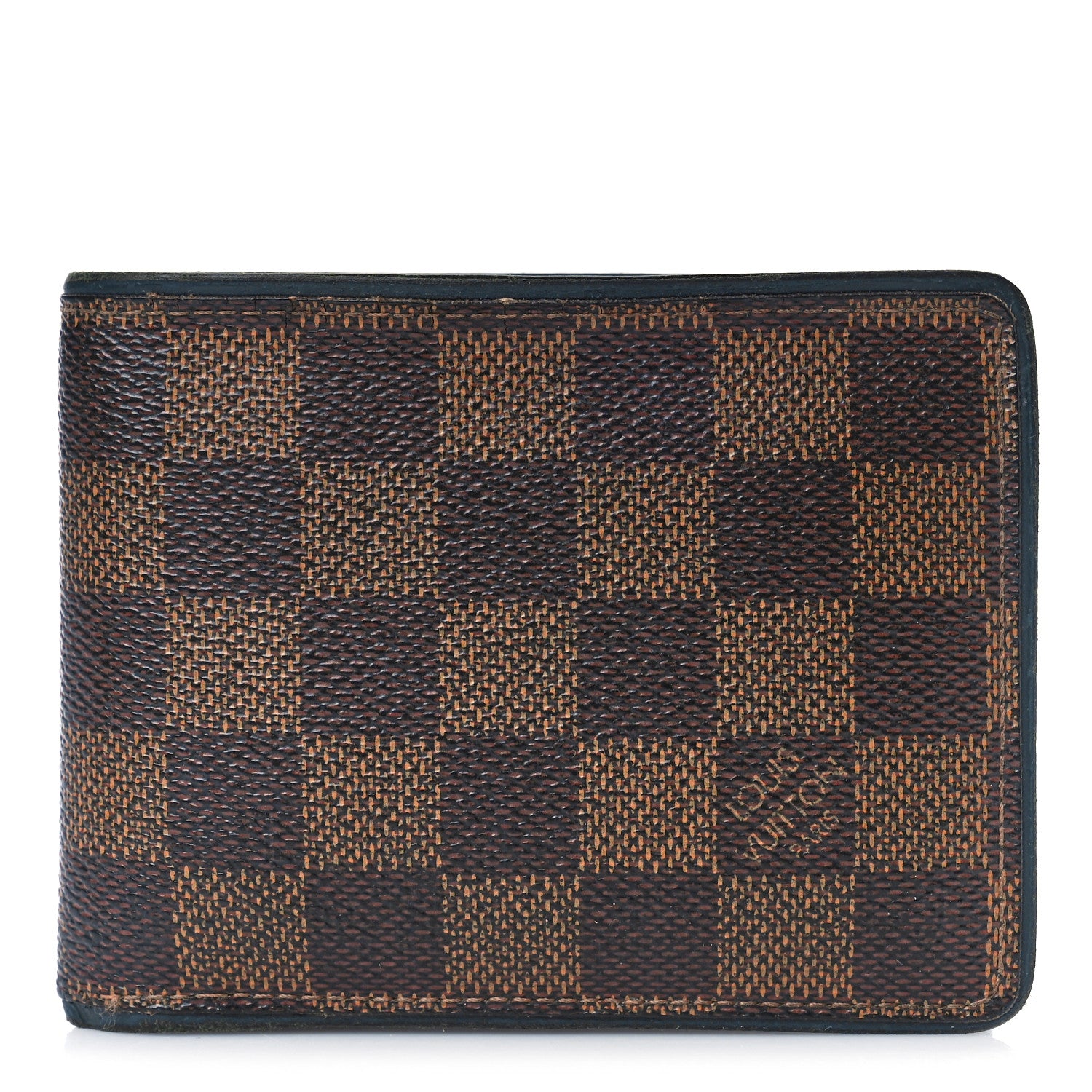 Louis Vuitton Damier Ebene Calfskin Multiple Wallet Blue 1 of 13