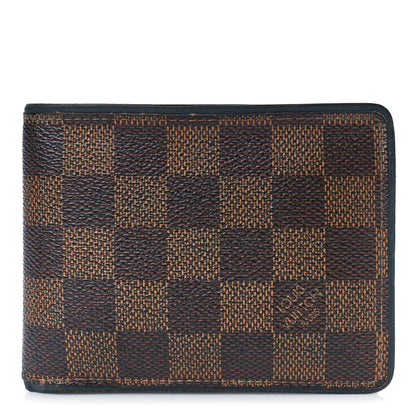 Louis Vuitton Damier Ebene Calfskin Multiple Wallet Blue 1 of 13