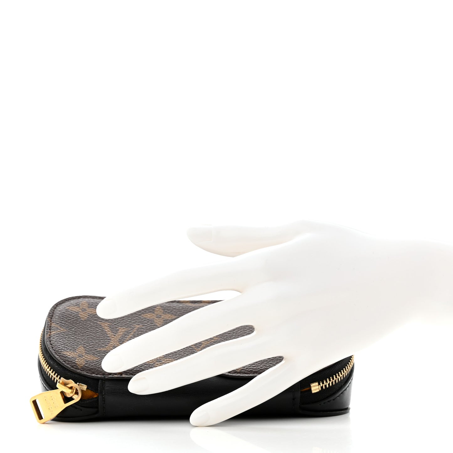 Monogram Emilie Zippered Sunglasses Case Black