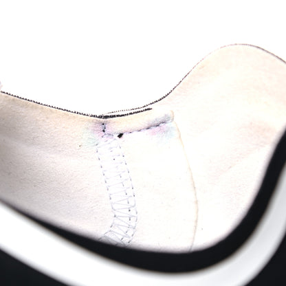 Chanel Lycra Womens CC Sneakers 39.5 White Black 10 of 12