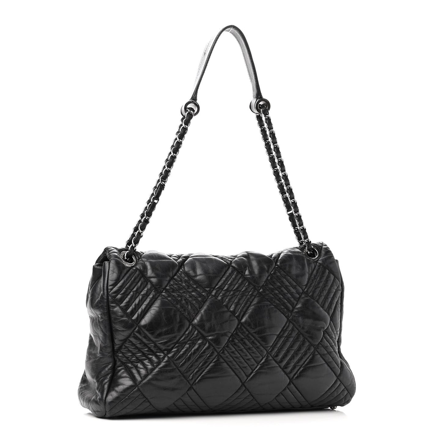 Lambskin In and Out XL Maxi Flap Black