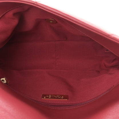 Chanel Goatskin Quilted Large Chanel 19 Flap Red 5 of 11