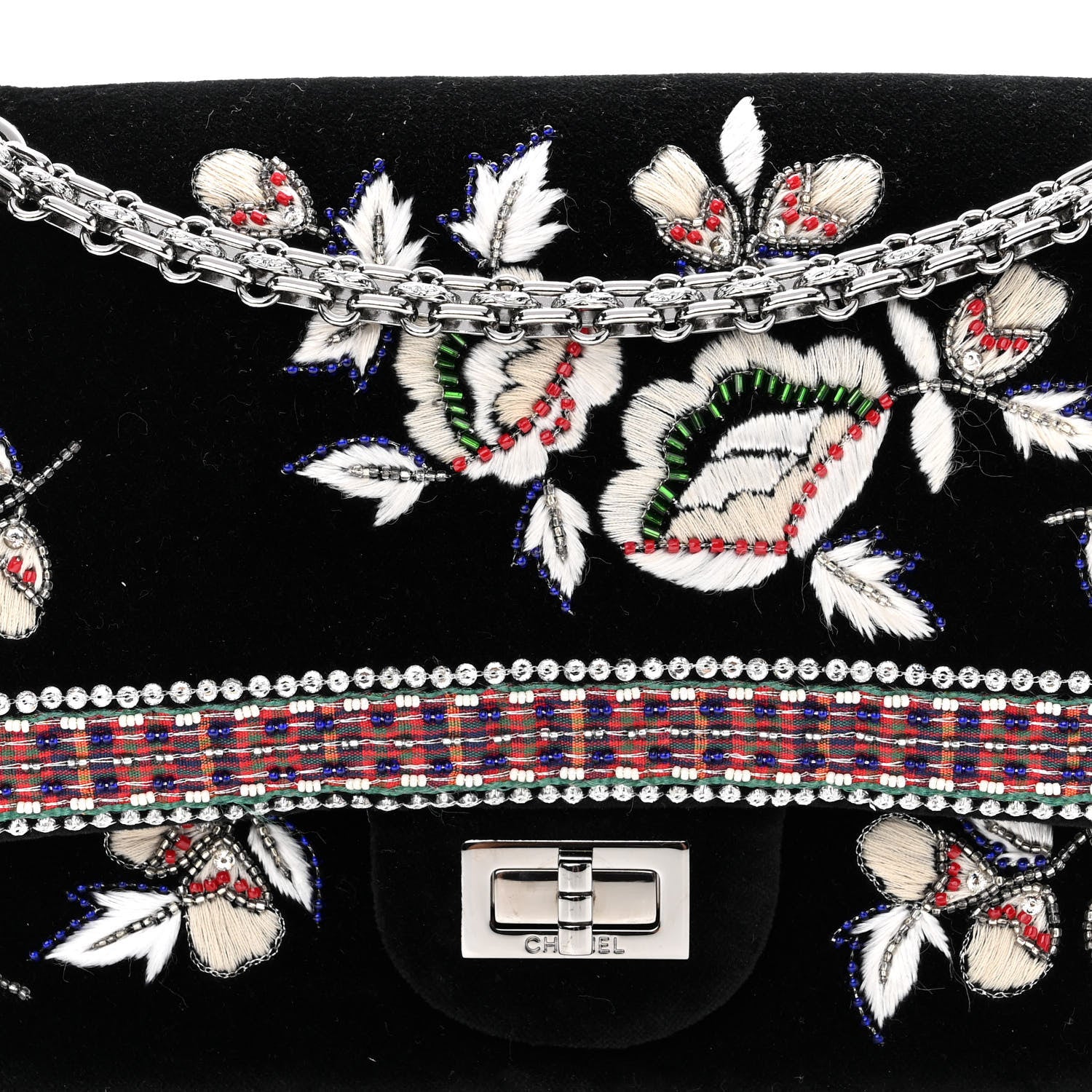 Chanel Velvet Embroidered 2.55 Reissue 225 Flap Multicolor 8 of 11
