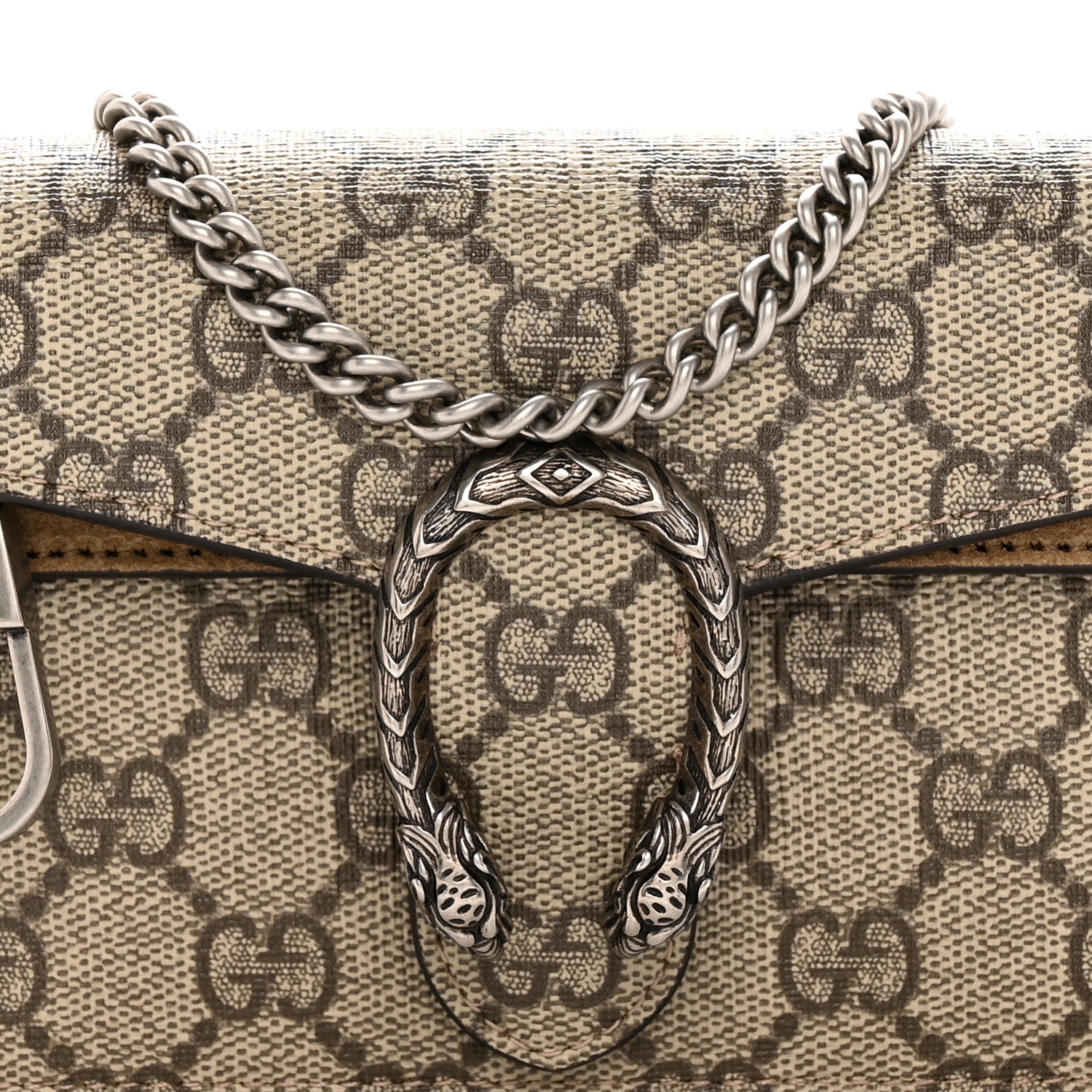Gucci GG Supreme Monogram Super Mini Dionysus Shoulder Bag Taupe 8 of 13