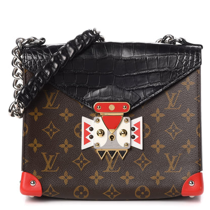 Louis Vuitton Monogram Crocodile Tribal Chain Mask Bag GM Black 1 of 7