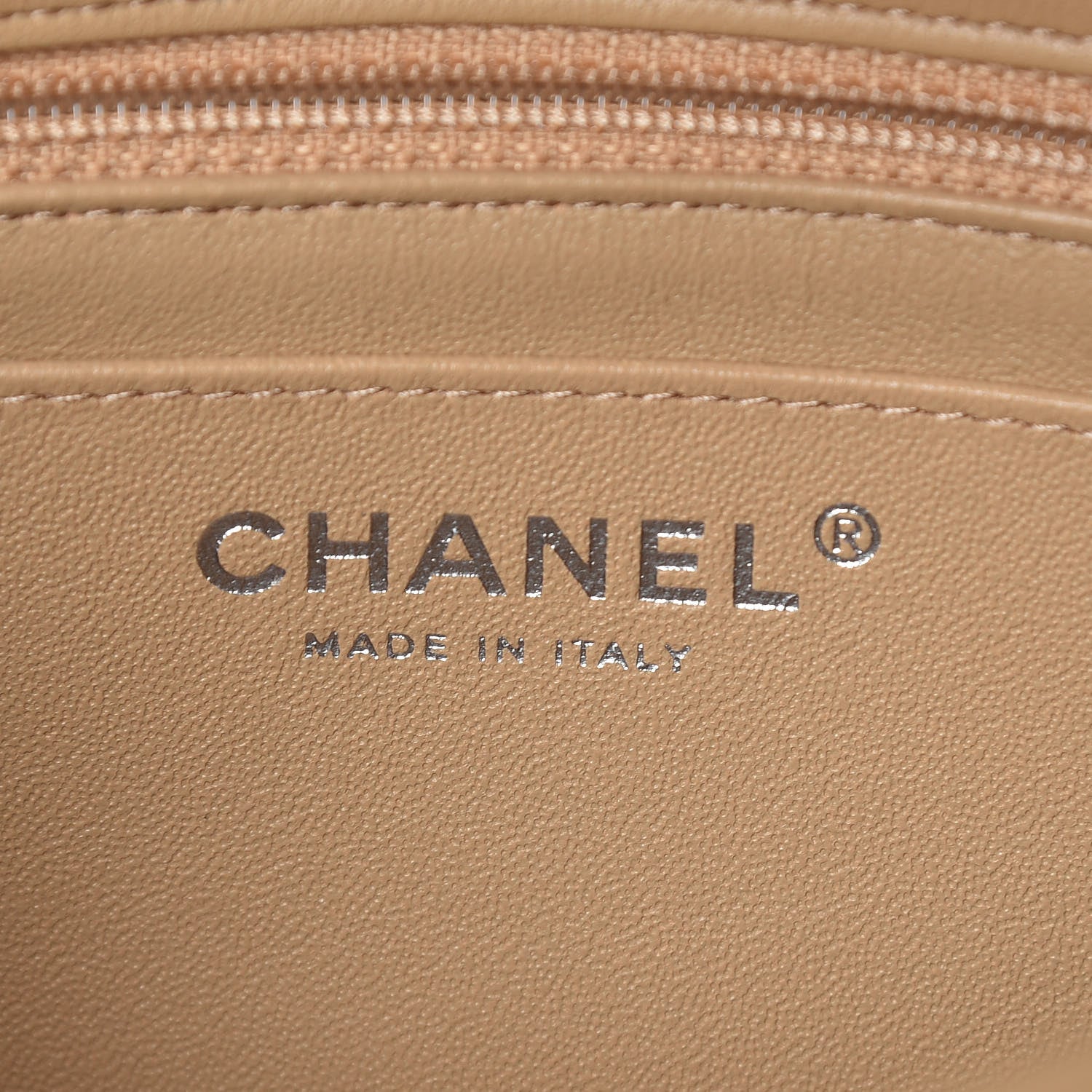 Chanel Lambskin Quilted Mini Rectangular Flap Beige 6 of 10