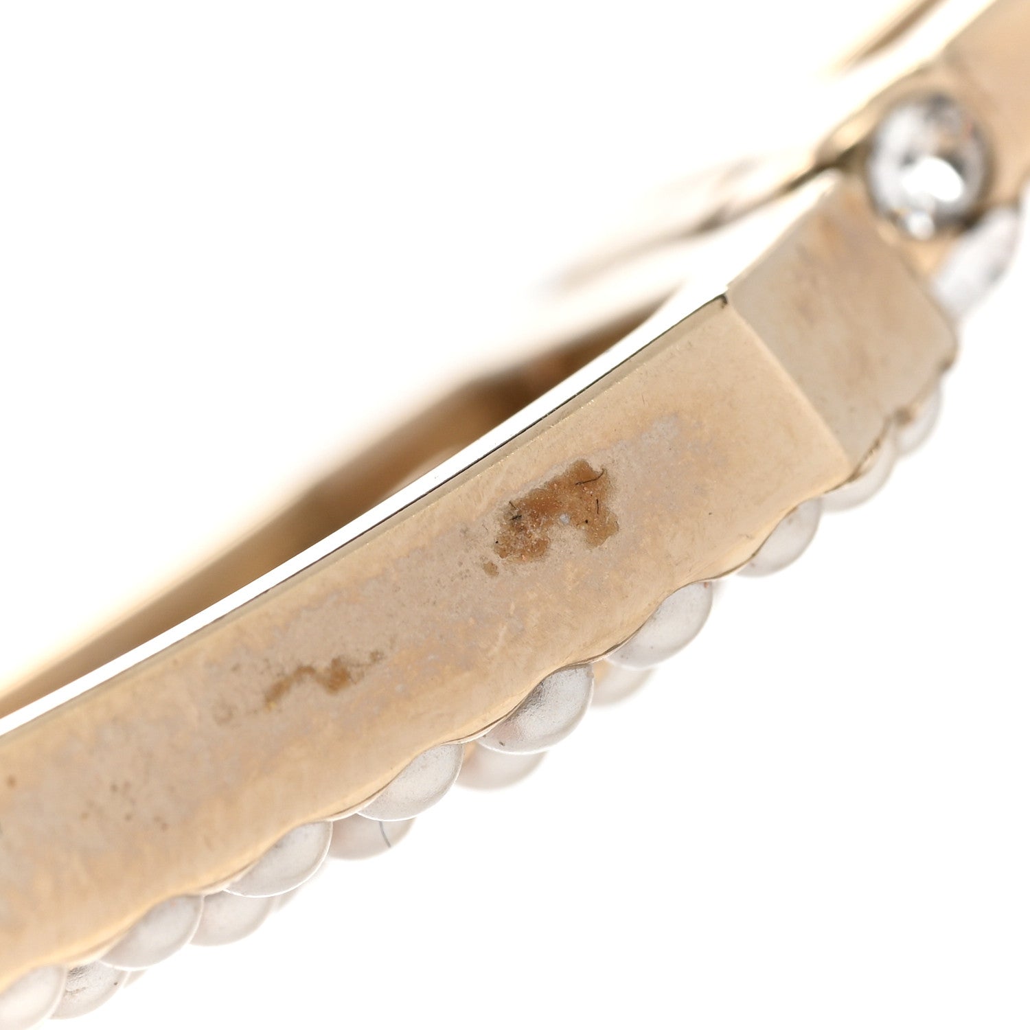 Chanel Crystal Pearl CC Vendome Choker Light Gold 7 of 7