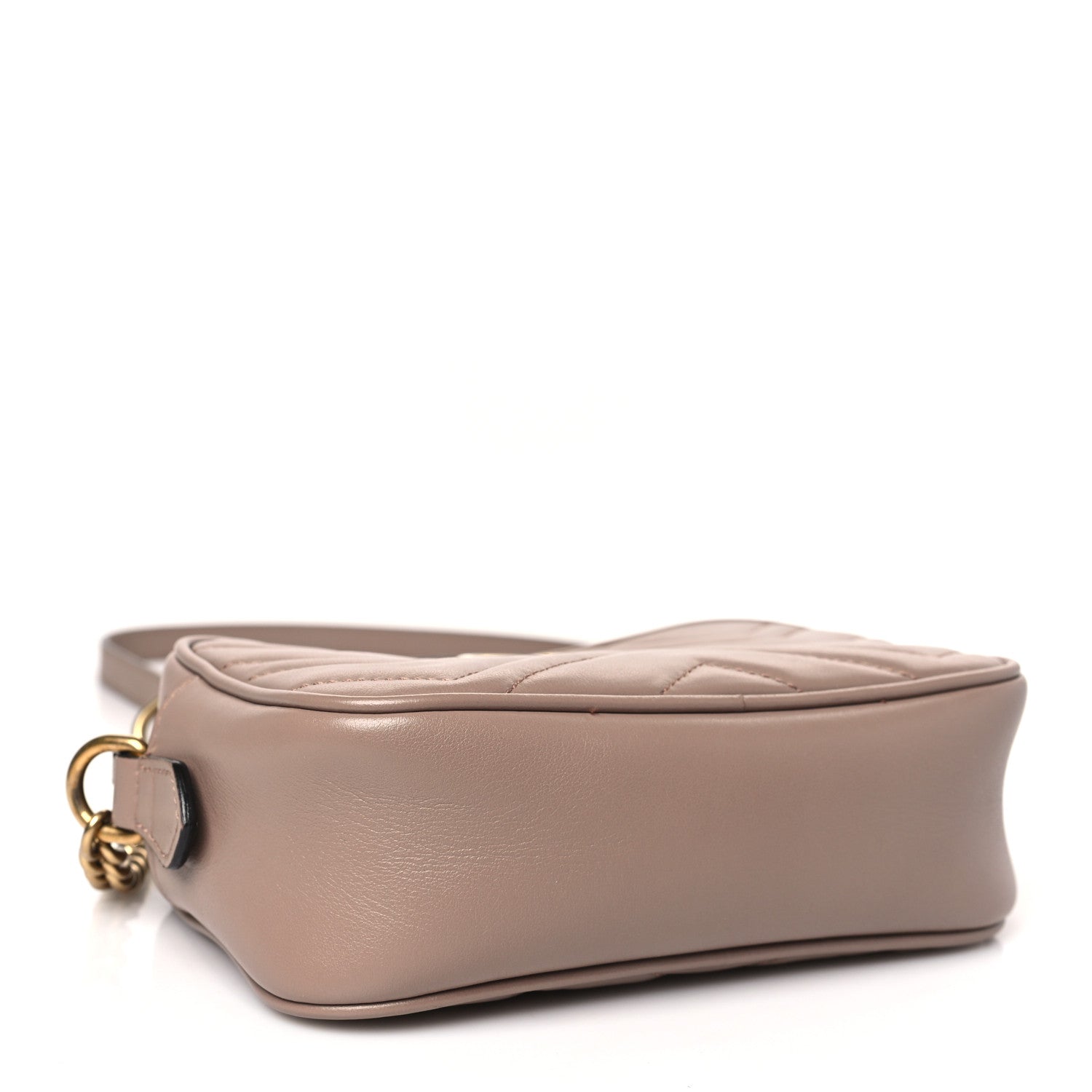Gucci Calfskin Matelasse Mini GG Marmont Chain Shoulder Bag Porcelain Rose 4 of 10