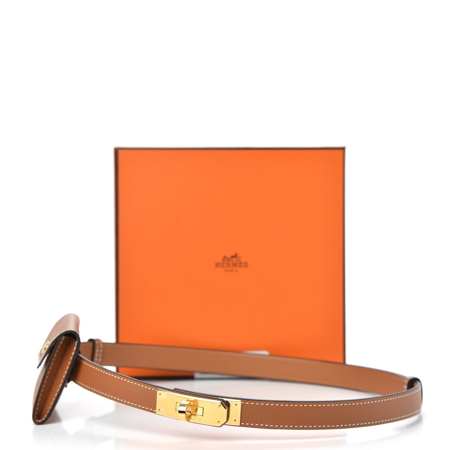 Hermes Epsom Kelly Pocket Belt Gold 5 of 5