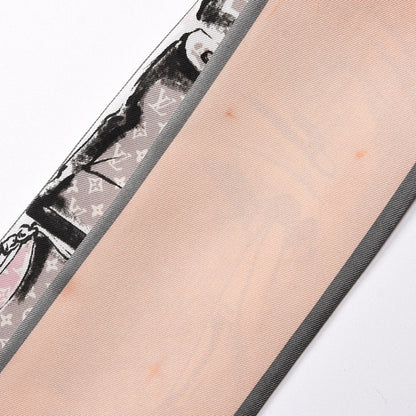 Louis Vuitton Silk Monogram Trunks Bandeau Rose Poudre 4 of 4