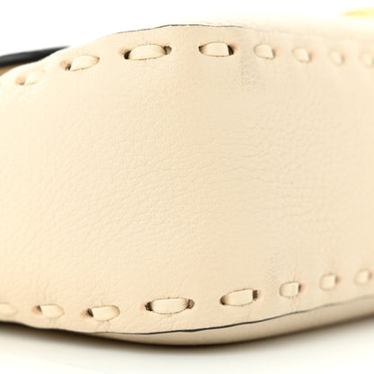 Fendi Cuoio Roma Sellerissima Nappa Sintetica Tape Stitch Baguette Latte 9 of 10