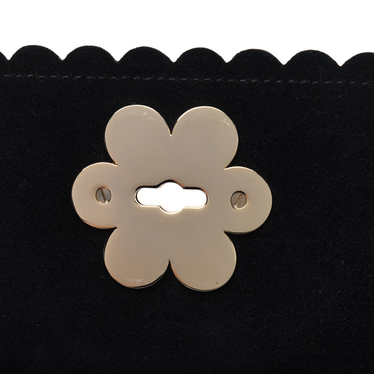 Mulberry Classic Calfskin Mini Cecily Flower Lock Crossbody Bag Black 9 of 13